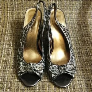 Size 9 - Anne Klein Slingback Wedge Shoes